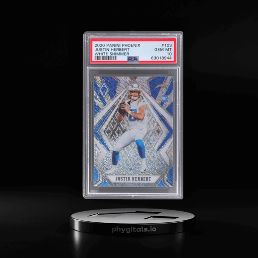 2020 Panini Phoenix White Shimmer Justin Herbert #103 PSA 10