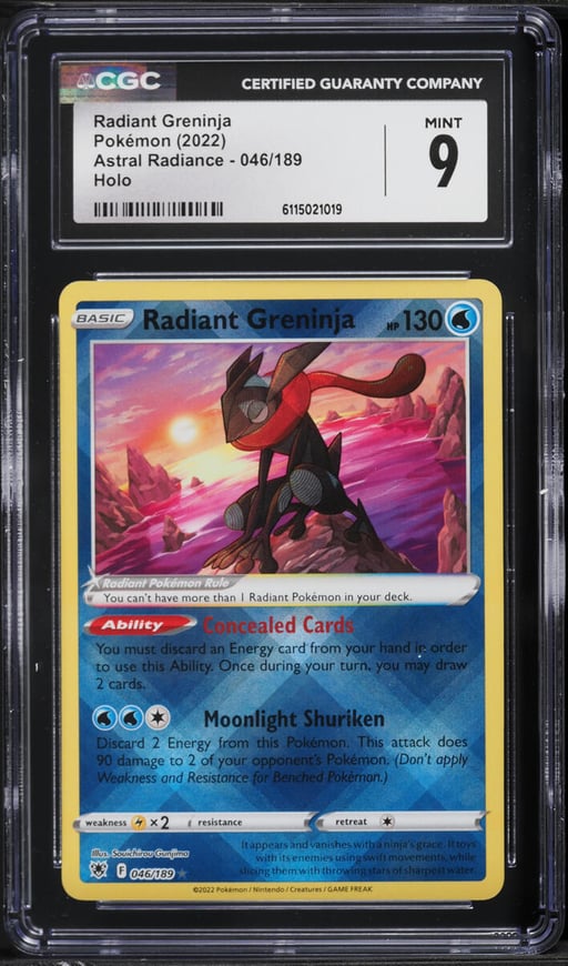 2022 Pokemon Sword & Shield Astral Radiance Radiant Greninja #46 CGC 9 MINT
