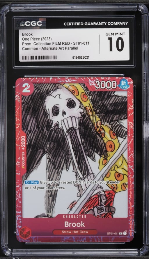 2023 One Piece Premium Collection Film Red Alt Art Brook #ST01-011 CGC 10 GEM MINT