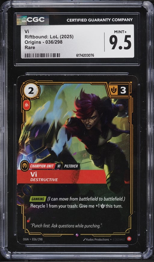 2025 Riftbound League Of Legends LOL Origins Vi #36 CGC 9.5 MINT+