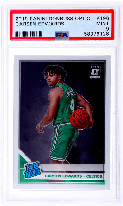 2019 Donruss Optic Rated Rookie Carsen Edwards #196 PSA 9