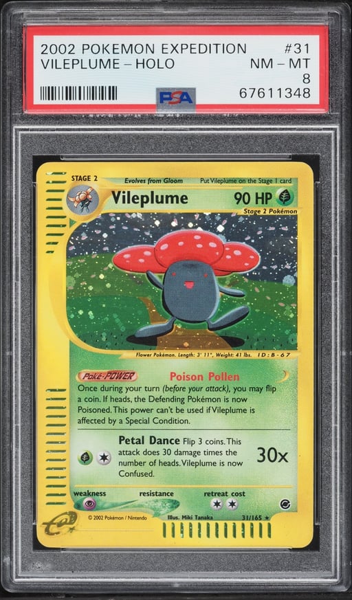 2002 Pokemon Expedition Holo Vileplume #31 PSA 8 NM-MT