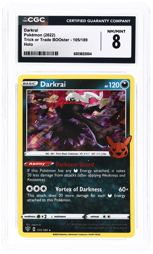 2022 Pokemon Trick Or Trade Booster Holo Darkrai #105 CGC 8