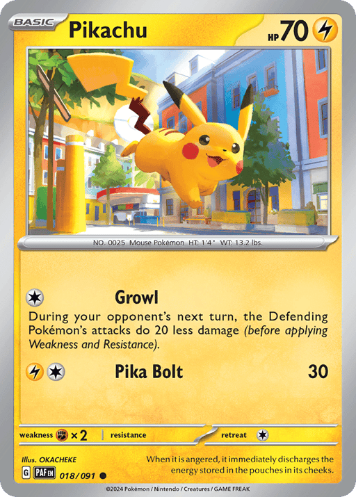 2024 Pikachu #18 Paldean Fates