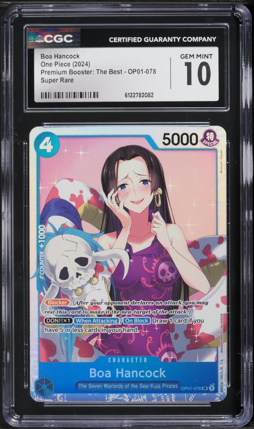 2024 One Piece Premium The Best Boa Hancock #OP01-078 CGC 10 GEM MINT