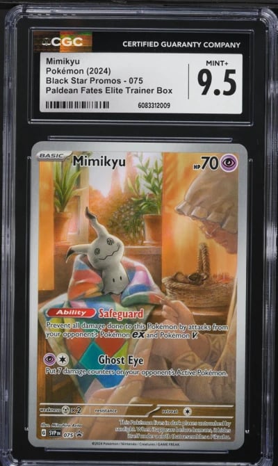 2024 Pokemon Scarlet & Violet Promo Paldean Fates ETB Mimikyu #75 CGC 9.5 MINT+