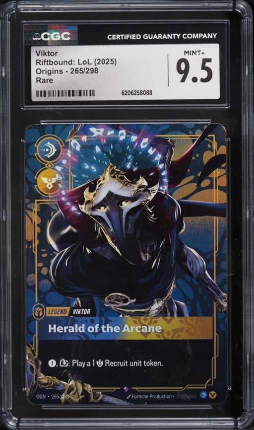 2025 Riftbound League Of Legends LoL Origins Viktor #265 CGC 9.5 MINT+