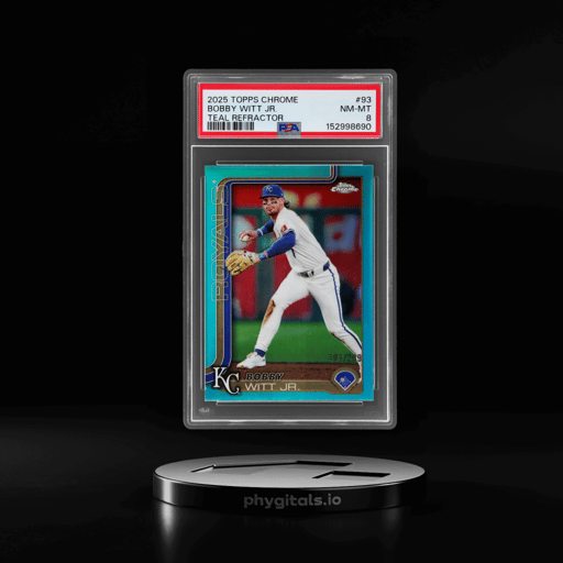 2025 Topps Chrome Teal Refractor Bobby Witt Jr. #93 191/299 PSA 8