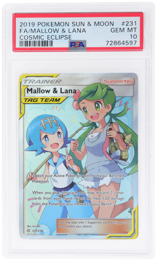 2019 Pokemon Sun and Moon Cosmic Eclipse Lana/Mallow #231 PSA 10