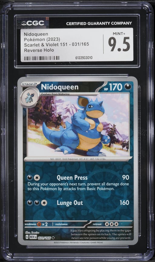 2023 Pokemon Scarlet & Violet 151 Reverse Holo Nidoqueen #31 CGC 9.5 MINT+