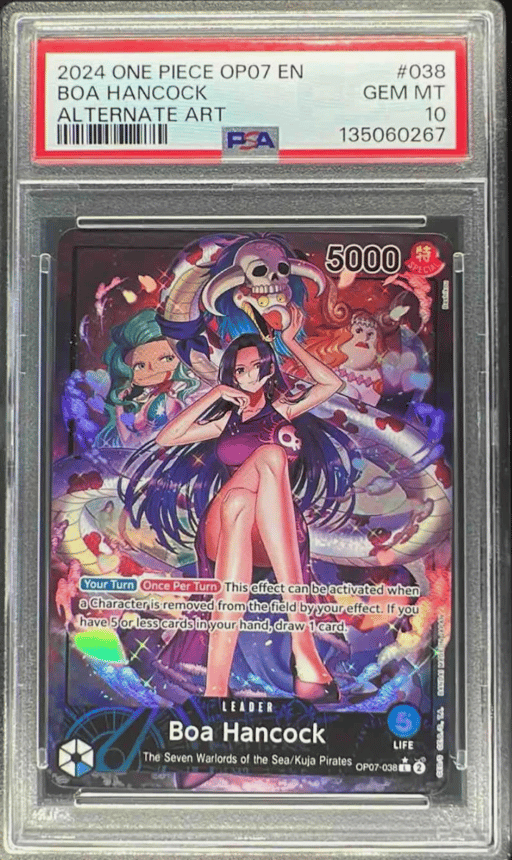 2024 One Piece OP07 EN Alternate Art #038 BOA Hancock PSA 10