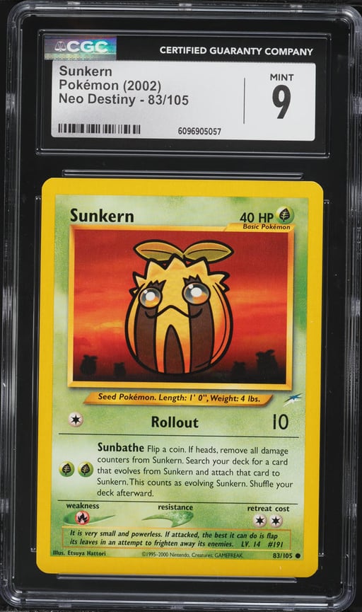 2002 Pokemon Neo Destiny Sunkern #83 CGC 9 MINT