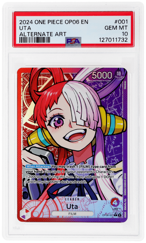 2024 One Piece Wings of the Captain Alternate Art Uta #OP06001 PSA 10