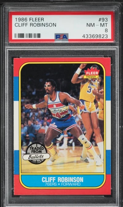 1986 Fleer Basketball Cliff Robi