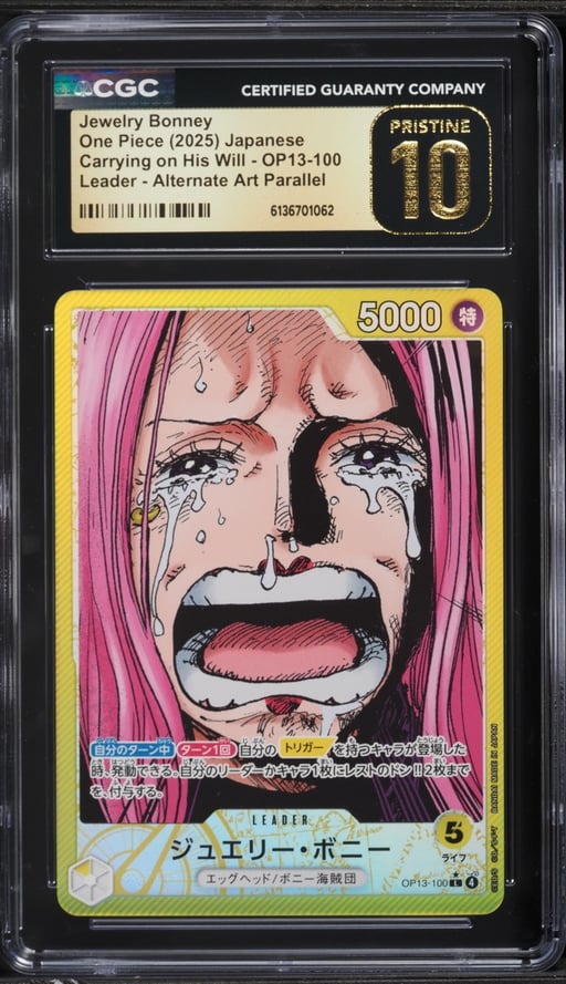 2025 One Piece Japanese Carrying On His Will Leader Jewelry Bonney #OP13-100 CGC 10 PRISTINE