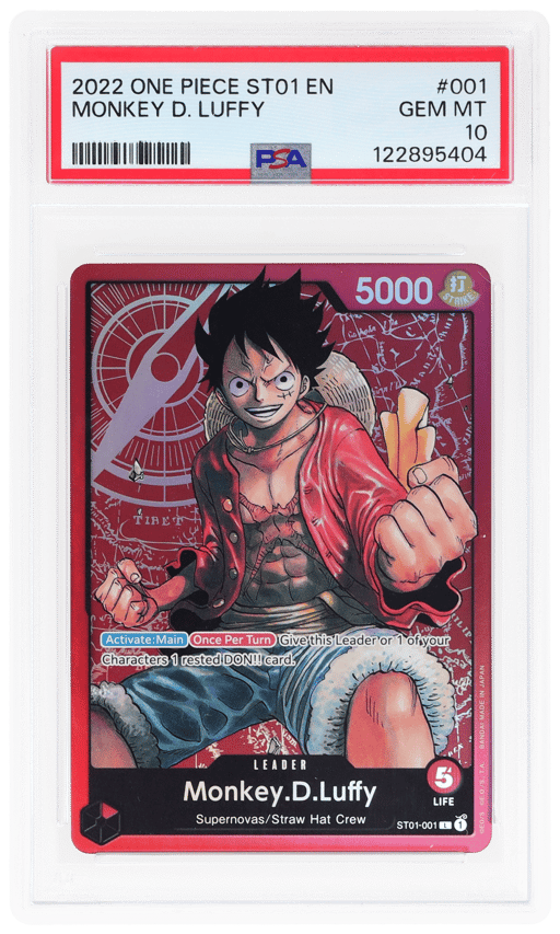 2022 One Piece Starter Deck Straw Hat Crew Leader Monkey D. Luffy #ST01001 PSA 10