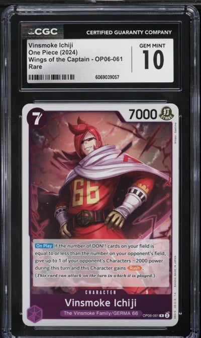 2024 One Piece Wings Of The Captain Vinsmoke Ichiji #OP06-061 CGC 10 GEM MINT