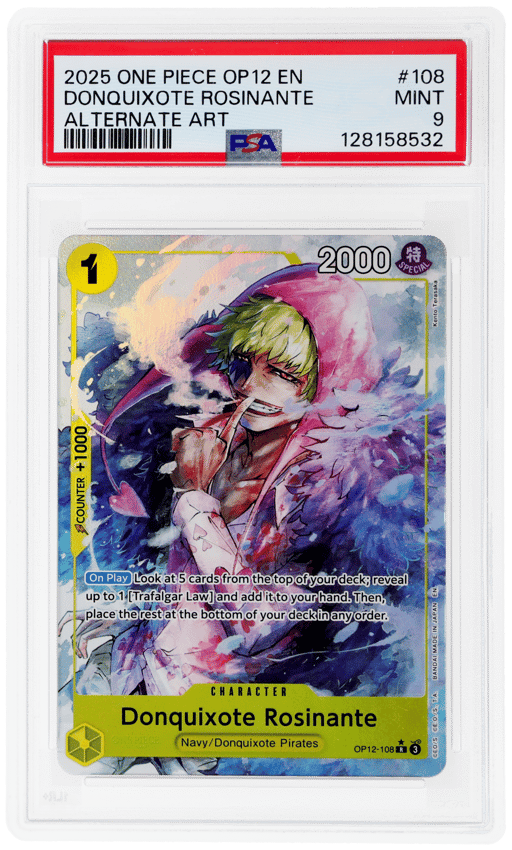 2025 One Piece Legacy of the Master Alternate Art Donquixote Rosinante #108 PSA 9
