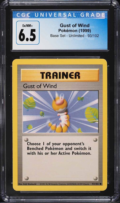 1999 Pokemon Base Set Gust Of Wind #93 CGC 6.5 EXMT+