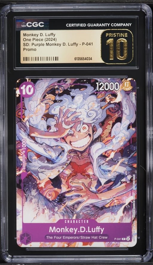 2024 One Piece Japanese Promo Starter Deck Purple Alt Art Monkey D. Luffy #P-041 CGC 10 PRISTINE