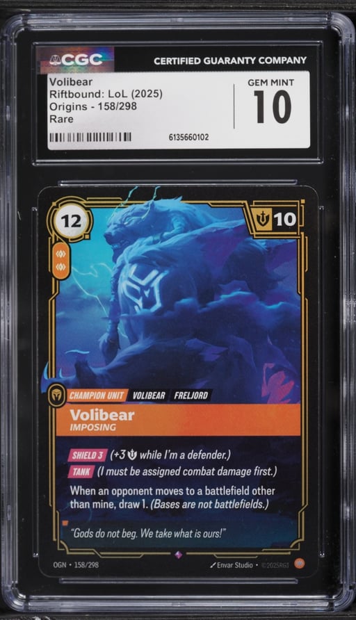 2025 Riftbound League Of Legends Origins Volibear #158 CGC 10 GEM MINT