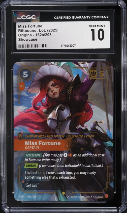 2025 Riftbound League Of Legends LoL Origins Miss Fortune #162a CGC 10 GEM MINT