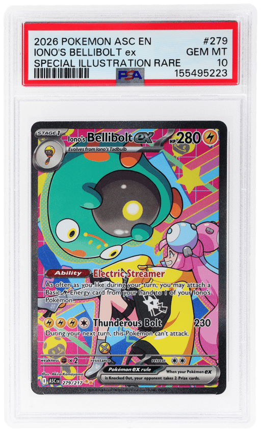2026 Pokemon Mega Evolution Ascended Heroes Special Illustration Rare Iono's Bellibolt Ex #279 PSA 10