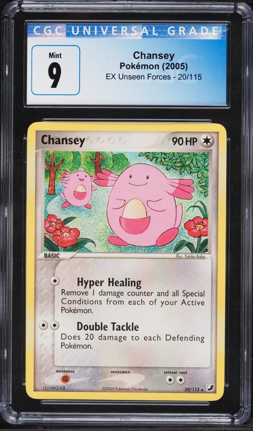 2005 Pokemon EX Unseen Forces Chansey #20 CGC 9 MINT