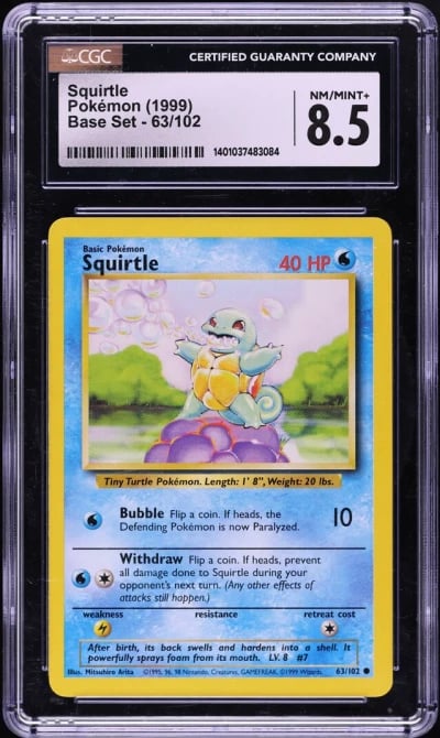 1999 Pokemon Base Set Squirtle #