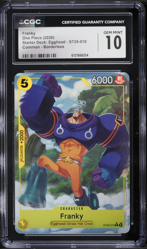 2026 One Piece Starter Deck: Egghead Borderless Franky #ST29-010 CGC 10 GEM MINT