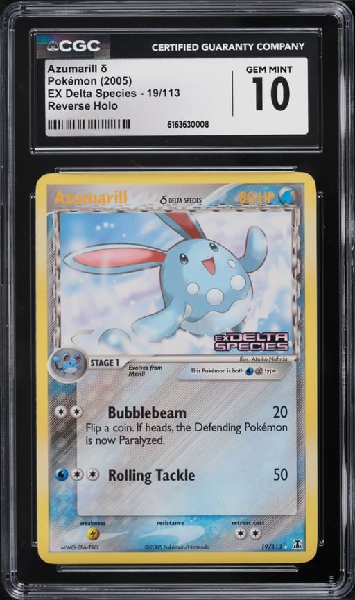 2005 Pokemon EX Delta Species Reverse Holo Azumarill #19 CGC 10 GEM MINT