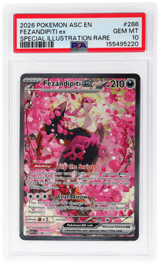 2026 Pokemon Mega Evolution Ascended Heroes Special Illustration Rare Fezandipiti Ex #288 PSA 10