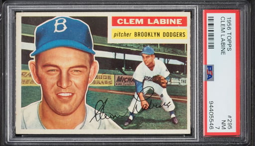 1956 Topps Clem Labine #295 PSA 7 NRMT