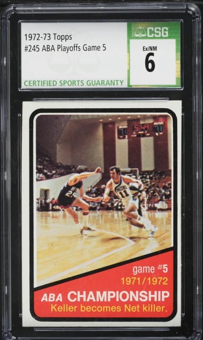 1972 Topps Basketball ABA Playoffs Game 5 #245 CSG 6 EXMT