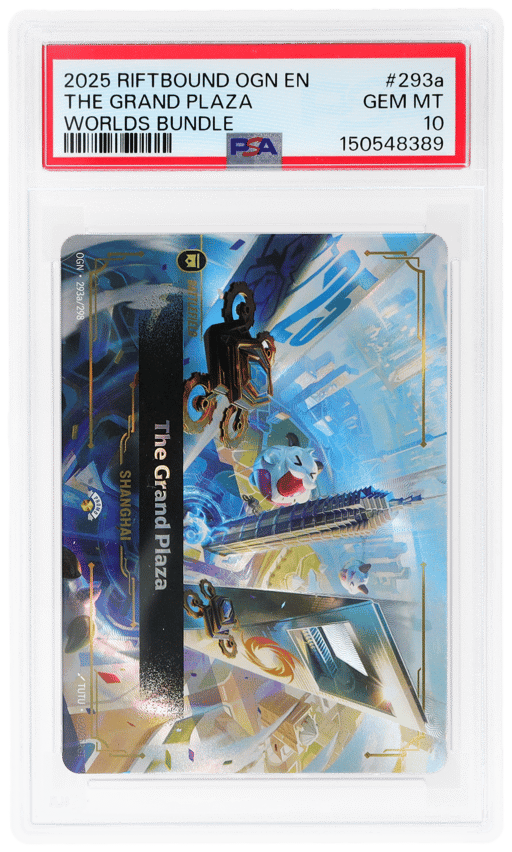 2025 Riftbound League of Legends Origins Worlds Bundle Shanghai the Grand Plaza #293a PSA 10