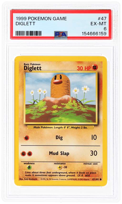 1999 Pokemon Game Diglett #47 PSA 6