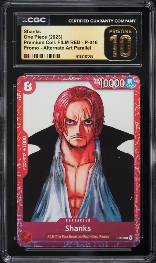 2023 One Piece Promo Premium Collection FILM RED Shanks #P-016 CGC 10 PRISTINE