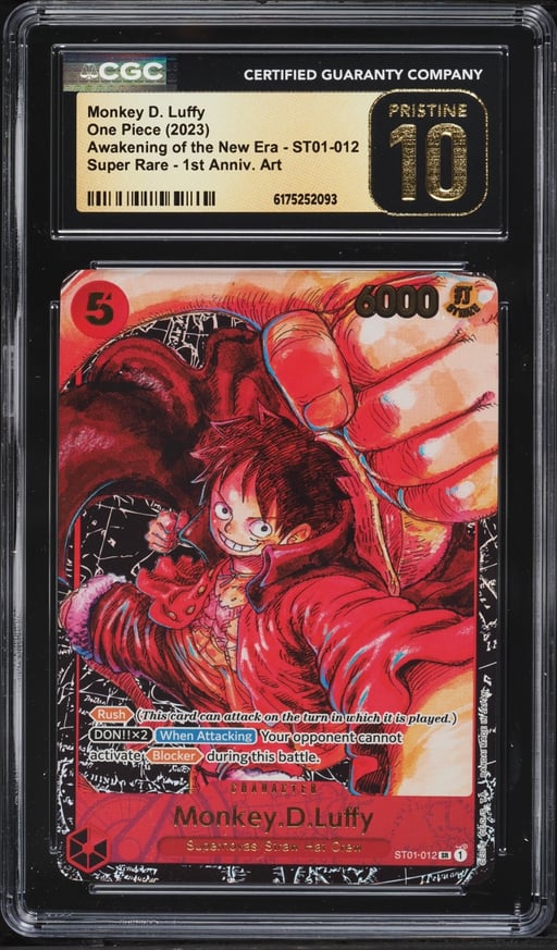 2023 One Piece Japanese Awakening Of New Era 1st Super Rare Monkey D. Luffy CGC 10 PRISTINE