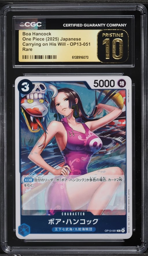 2025 One Piece Japanese Carrying On His Will Boa Hancock #OP13-051 CGC 10 PRISTINE