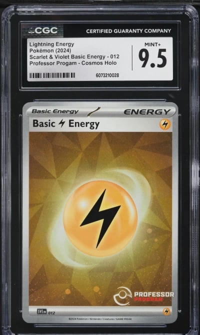 2024 Pokemon SV Basic Energy Professor Progam Holo Lightning Energy #12 CGC 9.5