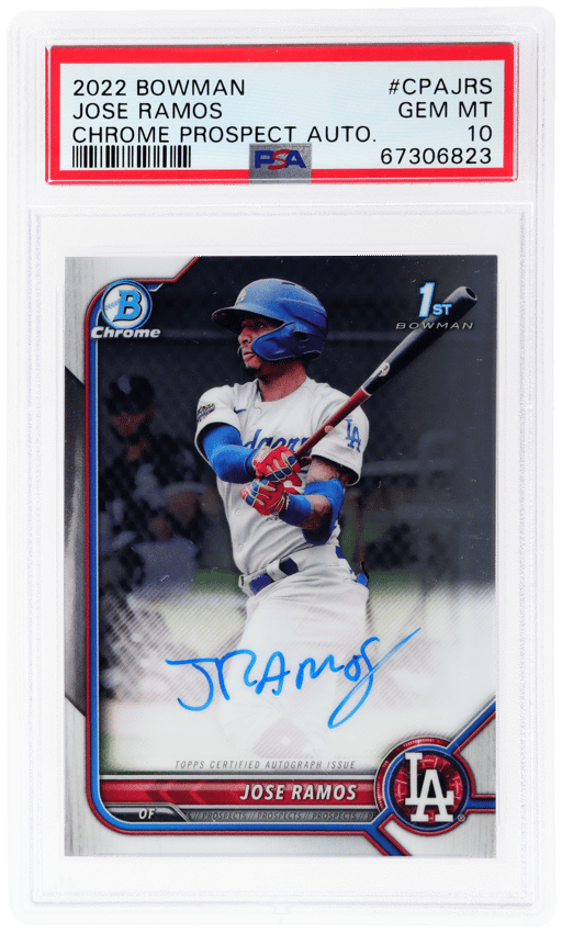 2022 Bowman Chrome Prospect Autograph Jose Ramos #CPA-JRS PSA 10