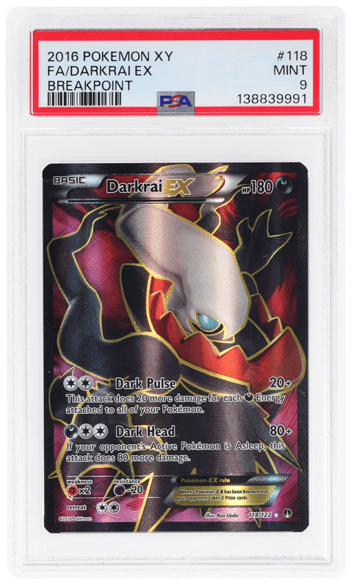 2016 Pokemon XY Breakpoint Darkrai Ex #118 PSA 9