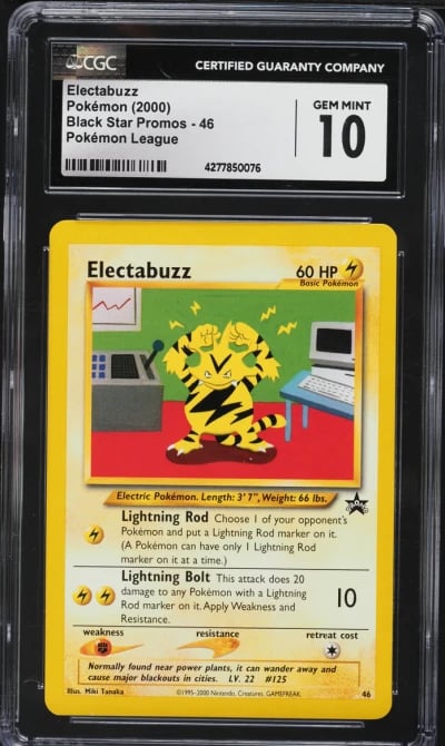 2000 Pokemon League Promo Electabuzz #46 CGC 10 GEM MINT