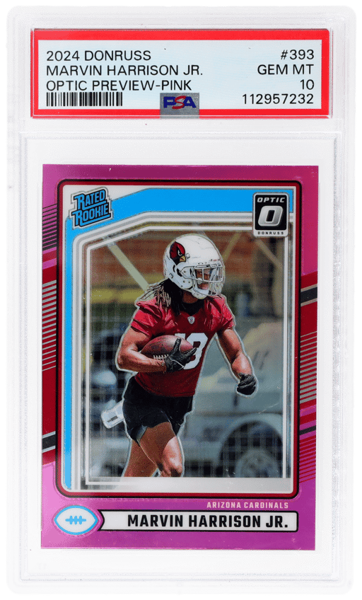 2024 Donruss Optic Rated Rookie Preview Pink Marvin Harrison Jr. #393 PSA 10