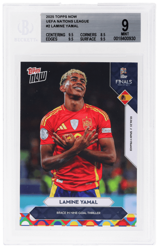 2025 Topps Now UEFA Nations League Lamine Yamal #2 BGS 9