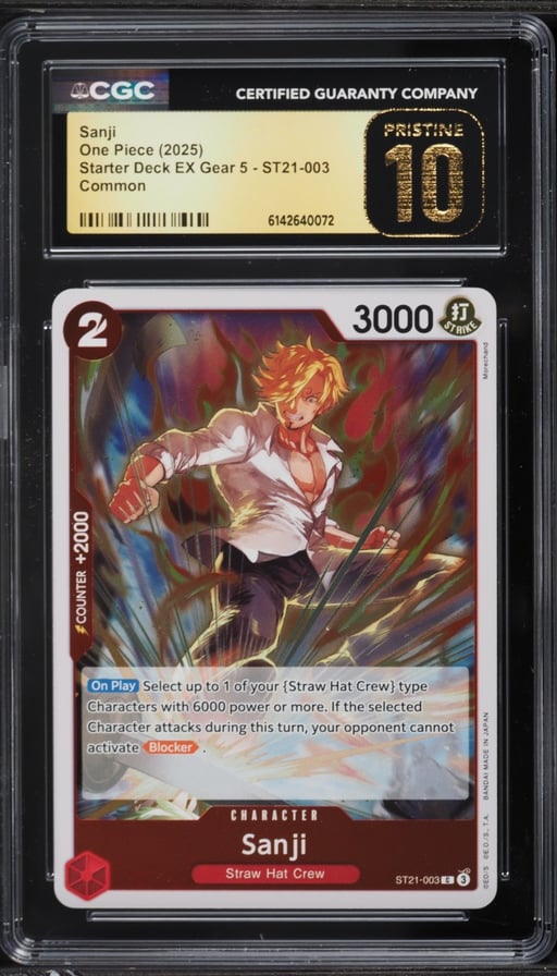 2025 One Piece Starter Deck EX Gear 5 Sanji #ST21-003 CGC 10 PRISTINE