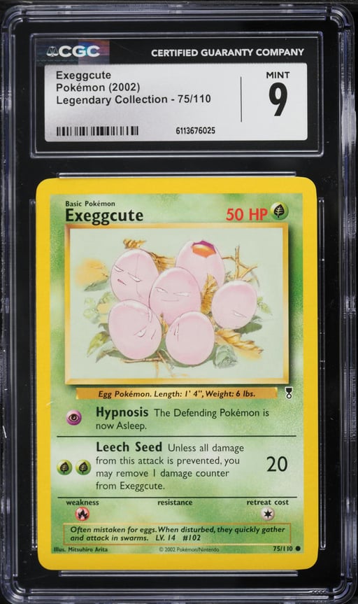 2002 Pokemon Legendary Collection Exeggcute #75 CGC 9 MINT