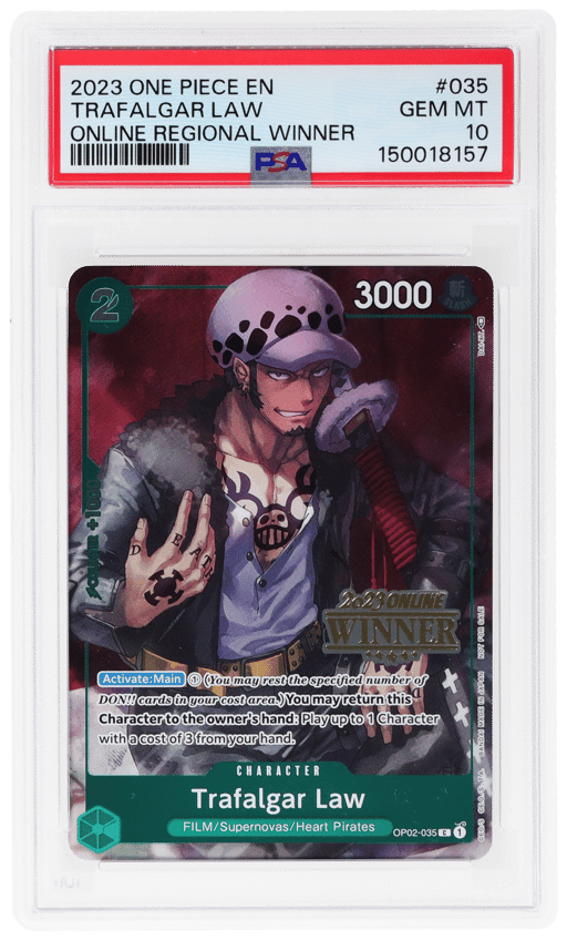 2023 One Piece Promo Online Regional Winner Trafalgar Law #35 PSA 10