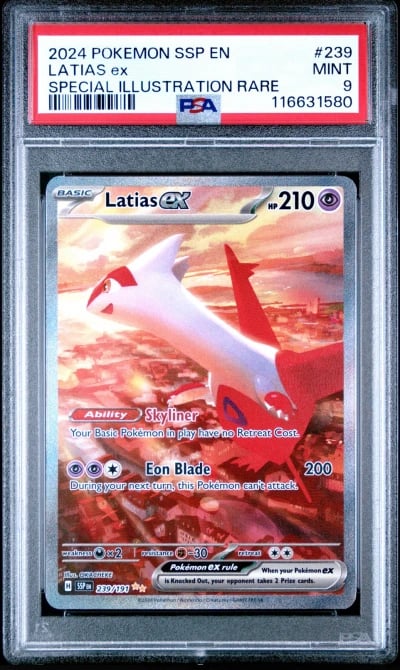 2024 POKEMON SSP EN-SURGING SPARKS SPECIAL ILLUSTRATION RARE LATIAS EX PSA 9
