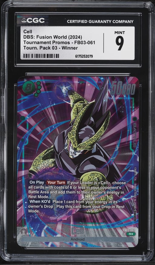2024 Dragon Ball Super Fusion World Promo Tournament Pack 03 Winner Cell #FB03-061 CGC 9 MINT